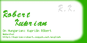 robert kuprian business card